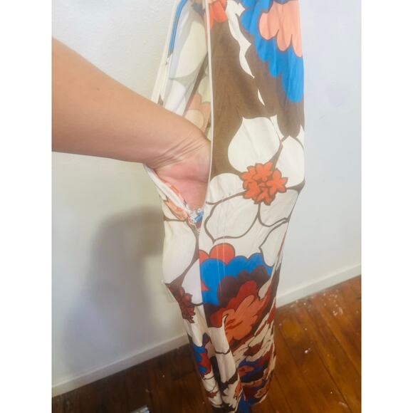 RONNY KOBO Women's Floral Printed Retro Mid Cutouts Scoop Back Dress Size Small - Picture 7 of 7